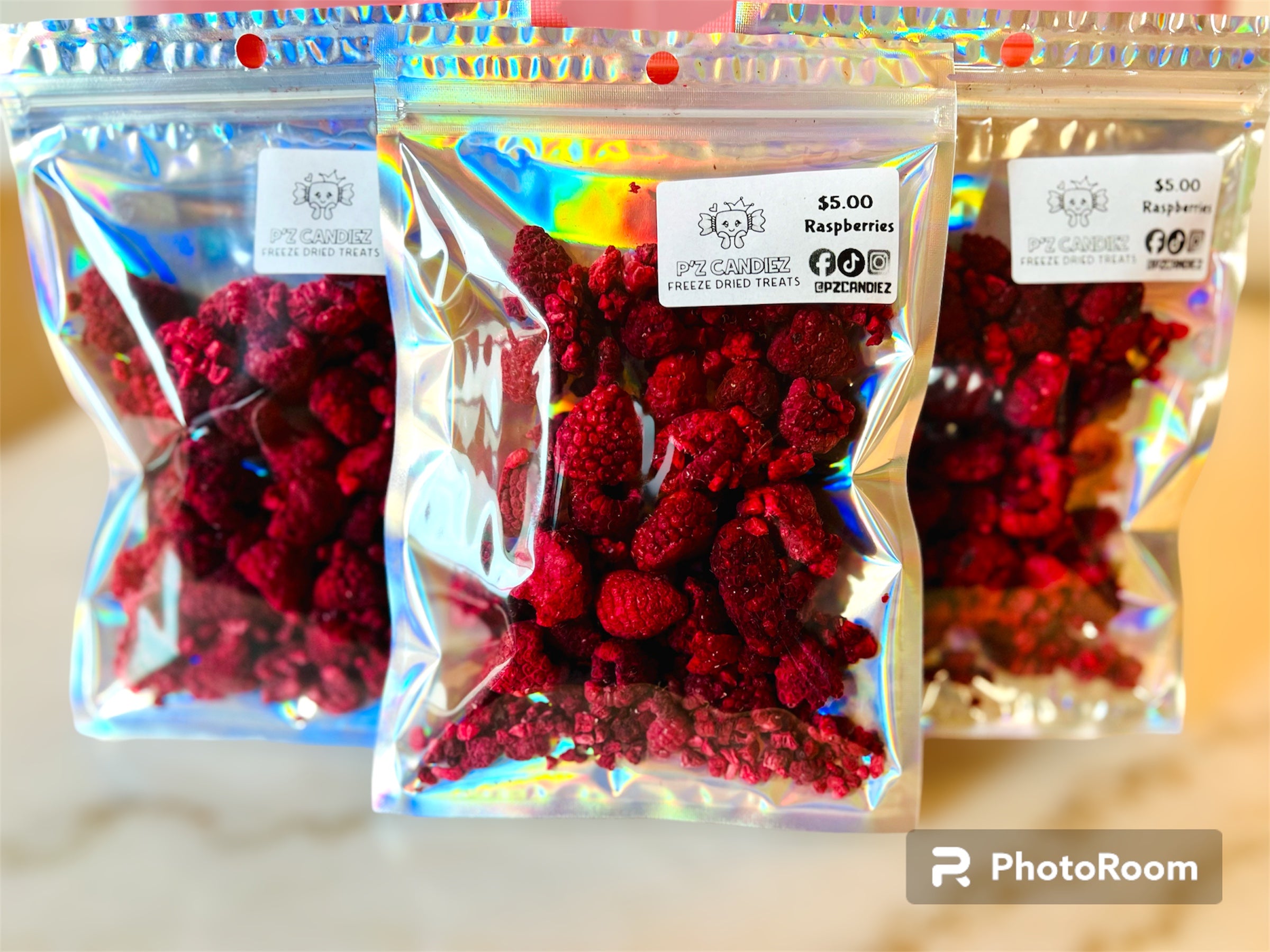Dried Picked Raspberry Freeze Dried Raspberries – P’z Candiez LLC